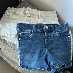 Stylish Kids Denim Shorts - Blue and White